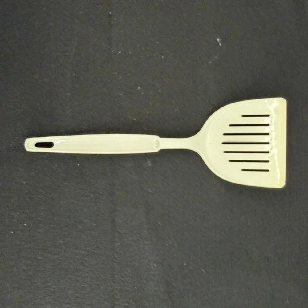 VTG Nylon EKCO USA 7 Slotted Spatula Turner‎ Kitchen Utensil White 4in Wide